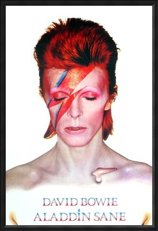 Framed Framed Aladdin Sane Album Cover Art 1973 - David Bowie Album Covers