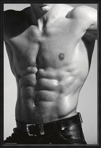 Framed Framed Tantalising Torso - Buff in Black and White