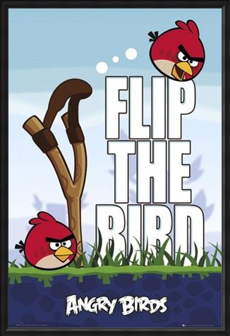 Framed Framed Flip the Bird - Angry Birds