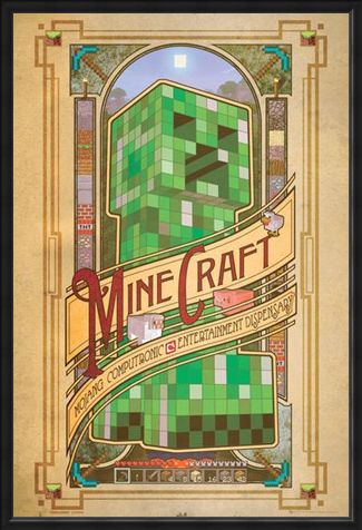 Framed Framed Mojang Computronic Entertainment Dispensary - Minecraft