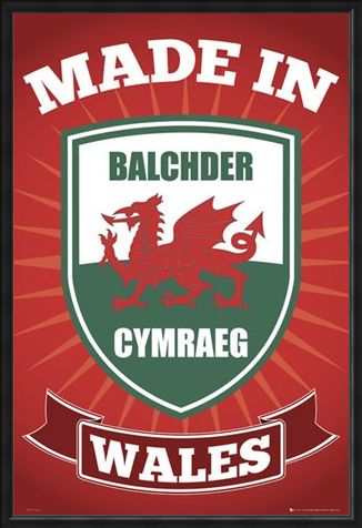 Framed Framed Made in Wales - Welsh Pride