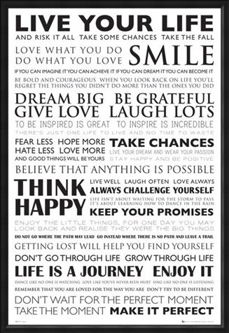 Framed Framed Dream Big - Think happy and Smile
