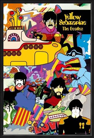 Framed Framed Yellow Submarine Collage - The Beatles