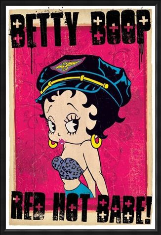 Framed Framed Red Hot Babe - Betty Boop