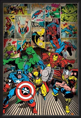 Framed Framed Here Come The Heroes - Marvel Comics
