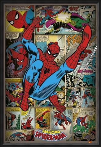 Framed Framed Retro Spiderman Compilation - Marvel Comics