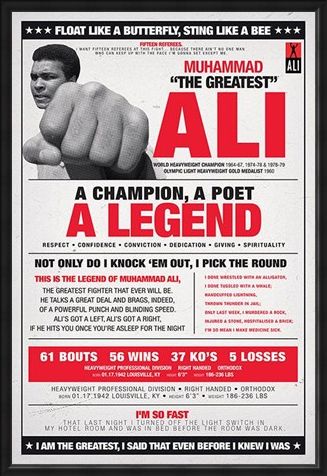 Framed Framed A Champion, A Poet, A Legend - Muhammad Ali