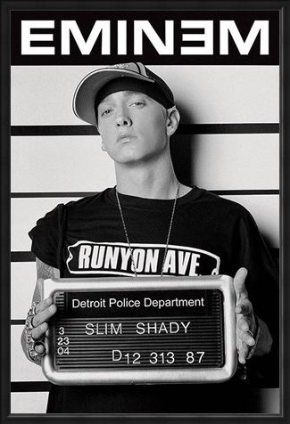 Framed Framed Slim Shady Mugshot - Eminem