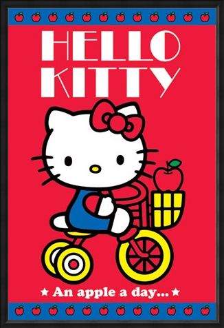 Framed Framed An Apple A Day - Hello Kitty
