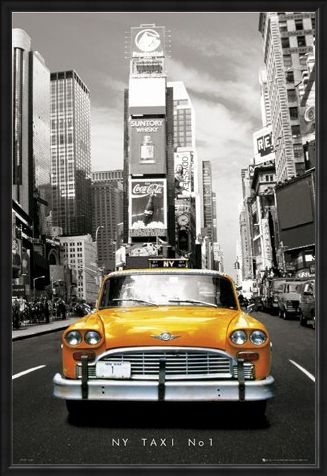 Framed Framed New York Taxi Number 1 - New York, USA