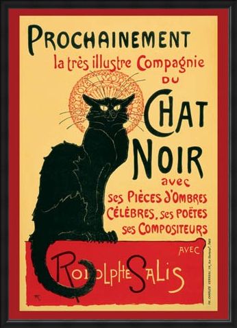 Framed Framed Tournee du Chat Noir (Turn of the Black Cat) - Theophile Alexandre Steinlen