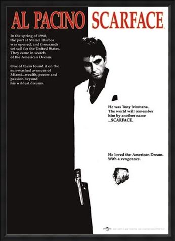 Framed Framed Scarface Movie Score - Al Pacino - Scarface
