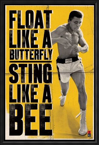 Framed Framed Float Like a Butterfly - Muhammad Ali