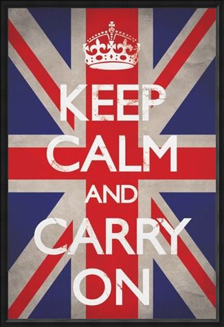 Framed Framed Keep Calm Union Jack - Keep Calm and Carry On