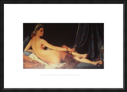 Framed Framed La Grande Odalisca - J A Dominique Ingres