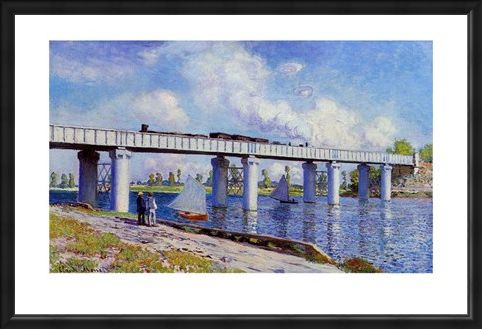 Framed Framed The Bridge at Argenteuil - Claude Monet