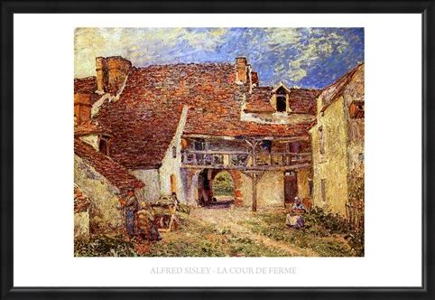 Framed Framed The Farmyard - Alfred Sisley