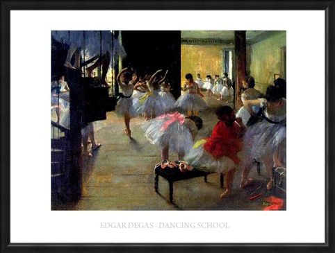 Framed Framed Dancing School - Edgar Degas
