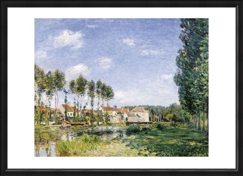 Framed Framed Moret, On the Banks of the Loing - Alfred Sisley