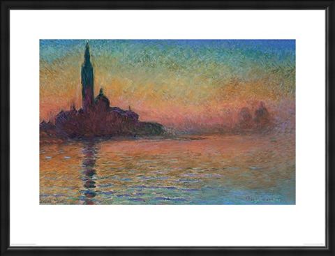 Framed Framed Sunset in Venice - Monet