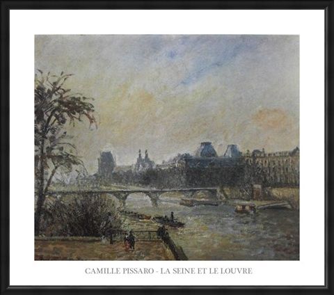 Framed Framed The Seine and The Louvre - Camille Pissaro
