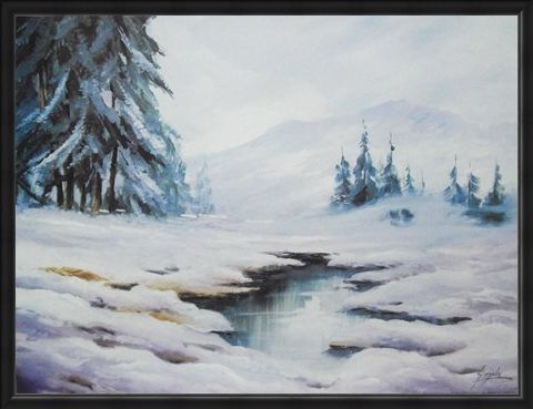 Framed Framed Winter in Comelico - B Gionola