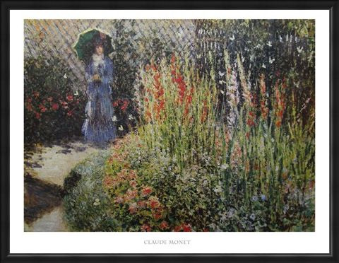 Framed Framed Gladioli - Claude Monet