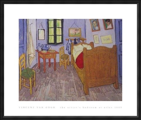 Framed Framed The Artist's Bedroom at Arles 1889 - Vincent Van Gogh