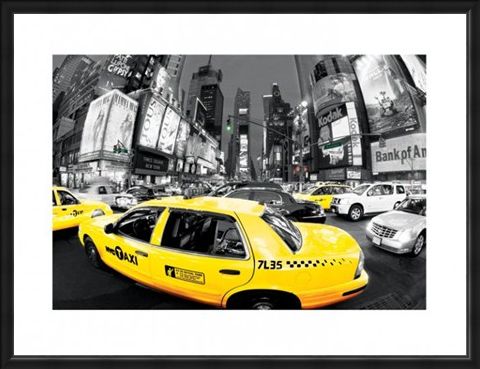 Framed Framed Rush Hour in Times Square - New York City