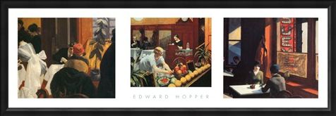 Framed Framed American Realism Triptych - Edward Hopper