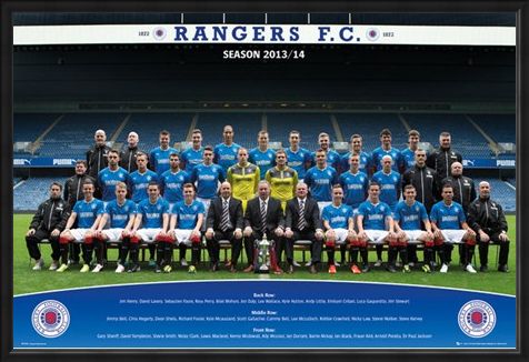 Framed Framed Team Photo 2013/14 - Rangers Football Club