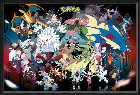 Framed Framed Mega Evolutions - Pokemon