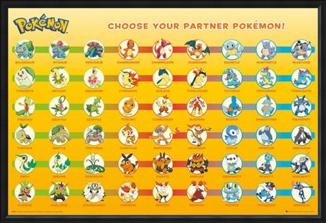 Framed Framed Patner Pokemon - Nintendo's Pokemon