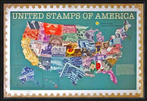 Framed Framed United Stamps Of America - The Smithsonian Institute