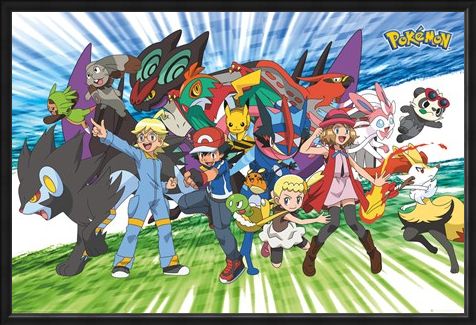 Framed Framed Travelling Party - Pokémon