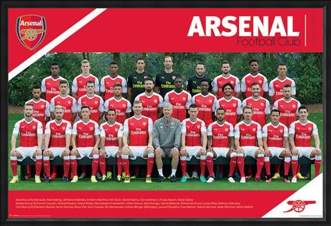 Framed Framed Team Photo 2016/2017 - Arsenal FC