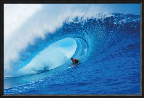 Framed Framed Riding The Wave - A Deep Blue View