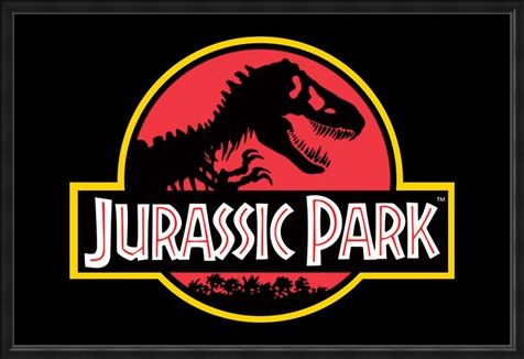 Framed Framed Movie Logo - Jurassic Park