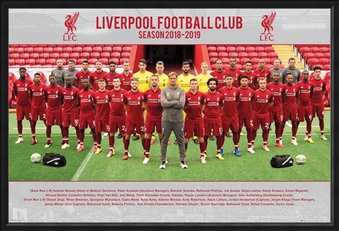 Framed Framed Team Photo 18-19 - Liverpool