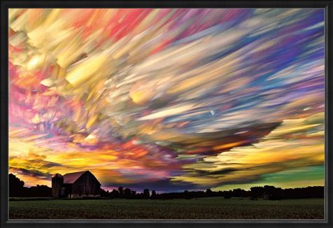 Framed Framed Pastel Clouds - Sunset Spectrum