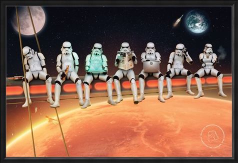 Framed Framed Stormtroopers On Girders - Lunch Break