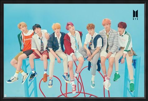 Framed Framed Blue - BTS K-Pop