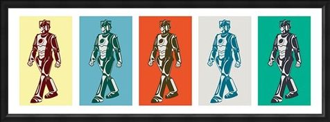 Framed Framed Pop Art Style Cybermen - Doctor Who