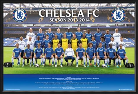 Framed Framed Team Photo 2013/14 - Chelsea Football Club