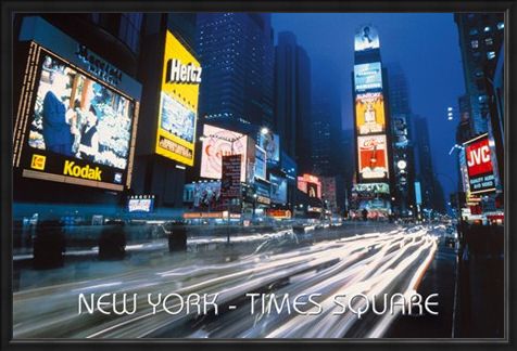 Framed Framed Neon Panorama - New York City