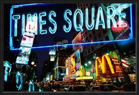 Framed Framed Neon Times Square - New York Night