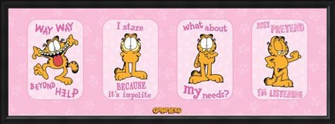 Framed Framed Cheeky Comic Cat - Garfield