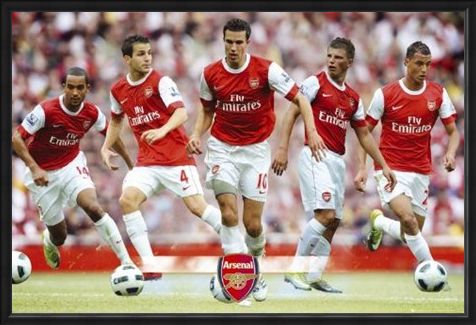 Framed Framed The Gunners Star Players - Arsenal Football Club