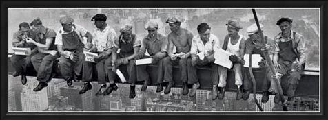 Framed Framed Men On A Girder Eating Lunch - New York City Collection
