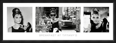 Framed Framed Breakfast At Tiffany's Tryptich - Audrey Hepburn